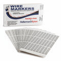 HellermannTyton TCWM13 Handi-Pak Marker Booklet, (45) +, -, AC, DC, (33) POS, NEG, and GND, (27) NEUT, (21) SPARE and BLANK, White, 1/pkg
