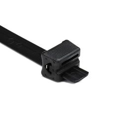 HellermannTyton TELS-27 Extended-Length Tie, POM, Black, 10-27