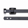 12" 330lb Releasable Black PPA Coated Stainless Steel Cable Ties 100/bag Part #SSPC12R-PPA-330-C