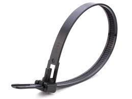 14" 50lb Black Trigger Releasable Cable Ties 100/bag Part #RT14-50-0C-.30