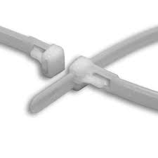 10" 50lb Natural Trigger Releasable Cable Ties 100/bag Part #RT10-50-9C-.30