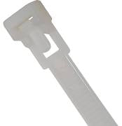 6" 50lb Natural Trigger Releasable Cable Ties 100/bag Part #RT6-50-9C-.30