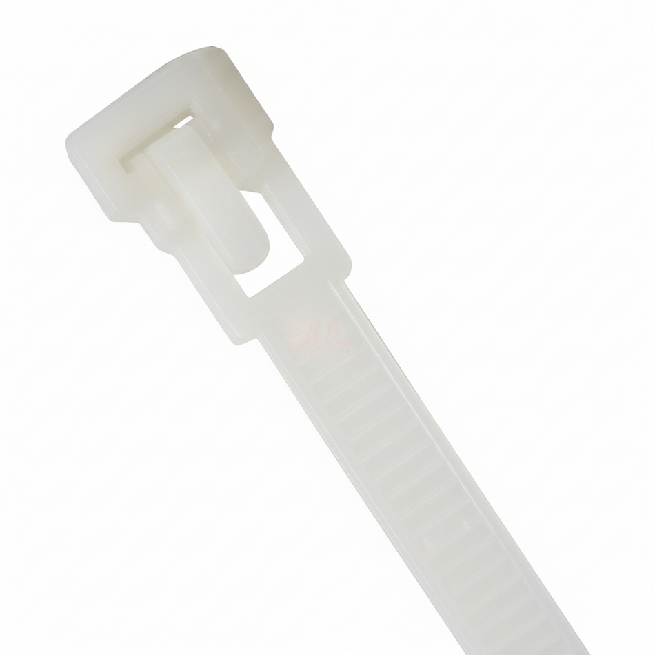 11" 50lb Natural Trigger Releasable Cable Ties 100/bag Part #RT11-50-9C-.30