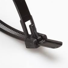 14" 50lb Black Trigger Releasable Cable Ties 100/bag Part #RT14-50-0C-.30