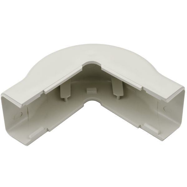 HellermannTyton TSR2FW-29-1 External Corner Cover, 1-1/4", 1" Bend Radius, PVC, Office White, 10/bag