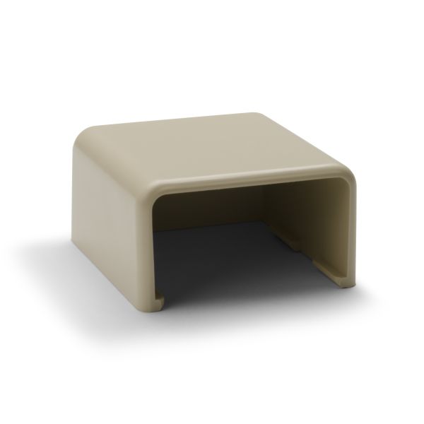HellermannTyton TSR3I-36 End Cap, 1-3/4", PVC, Ivory, 10/bag