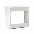HellermannTyton TSRFW-JBD2 Dual Gang Junction Box, 2.77" Deep, PVC, Office White, 1/bag