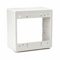 HellermannTyton TSRPFW-JBD Dual Gang Junction Box, 2.77" Deep, PVC, Office White, 1/bag