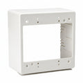 HellermannTyton TSRPFW-JBD2 Dual Gang Junction Box, 2.77" Deep, PVC, Office White, 1/bag