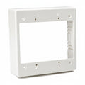 HellermannTyton TSRFW-JBD Dual Gang Junction Box, 1-1/2" Deep, PVC, Office White, 1/bag