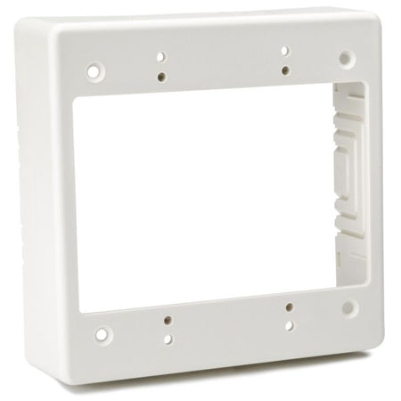 HellermannTyton TSRFW-JBD Dual Gang Junction Box, 1-1/2" Deep, PVC, Office White, 1/bag