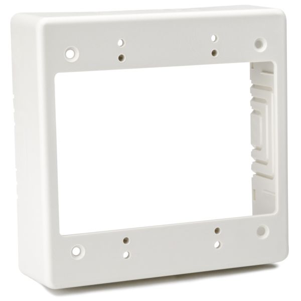 HellermannTyton TSRFW-JBD Dual Gang Junction Box, 1-1/2" Deep, PVC, Office White, 1/bag