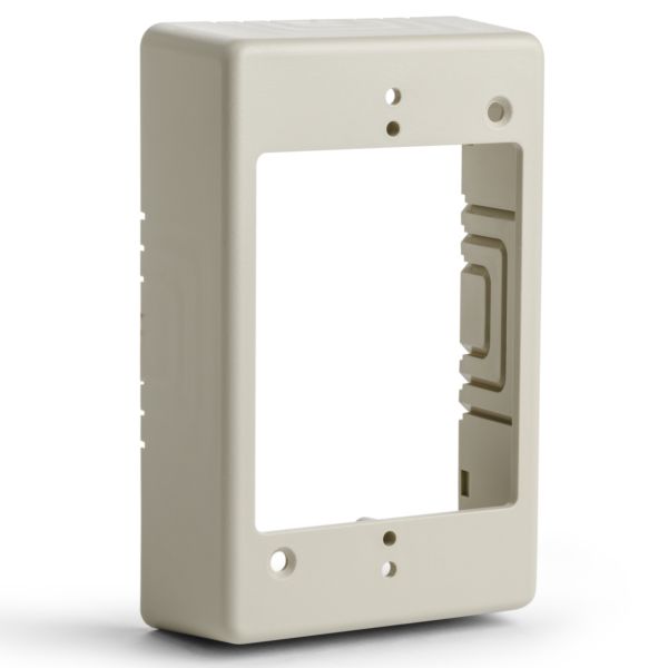 HellermannTyton TSRI-JB1 Single Gang Junction Box, 1-1/4" Deep, PVC, Ivory, 1/bag