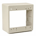 HellermannTyton TSRPI-JBD2 Dual Gang Junction Box, 2.77" Deep, PVC, Ivory, 1/bag