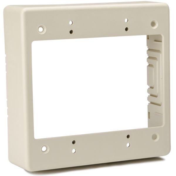 HellermannTyton TSRI-JBD Dual Gang Junction Box, 1-1/2" Deep, PVC, Ivory, 1/bag