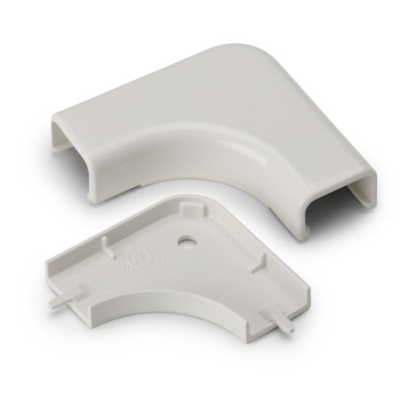 HellermannTyton TSRP1FW-25-1 Elbow Cover, 3/4", 1" Bend Radius, PVC, Office White, 10/bag
