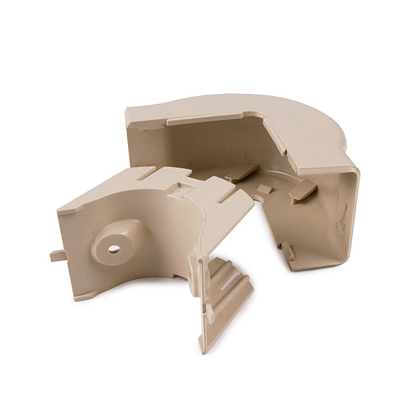 HellermannTyton TSRP1I-29-1 External Corner, 3/4", 1" Bend Radius, PVC, Ivory, 1/bag