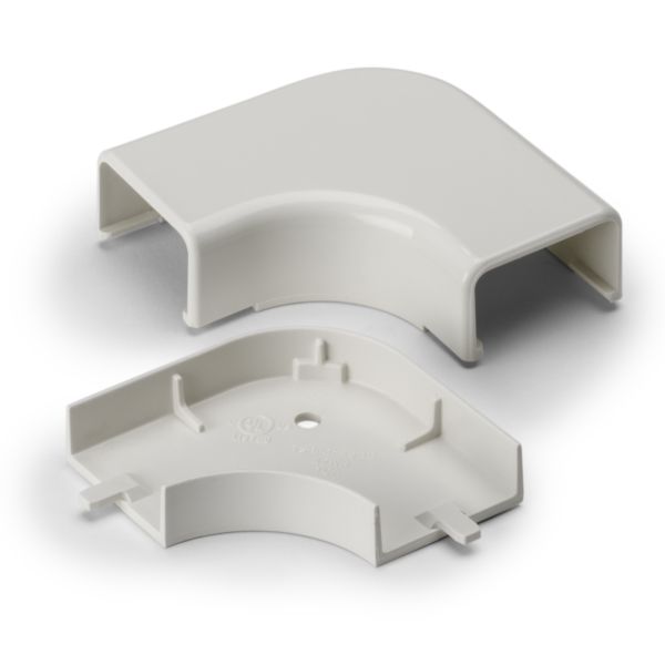 HellermannTyton TSRP2FW-25-1 Elbow Cover, 1-1/4", 1" Bend Radius, PVC, Office White, 10/bag