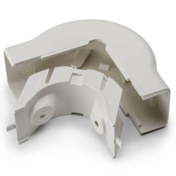 HellermannTyton TSRP2FW-29-1 External Corner Cover, 1-1/4", 1" Bend Radius, PVC, Office White1/bag