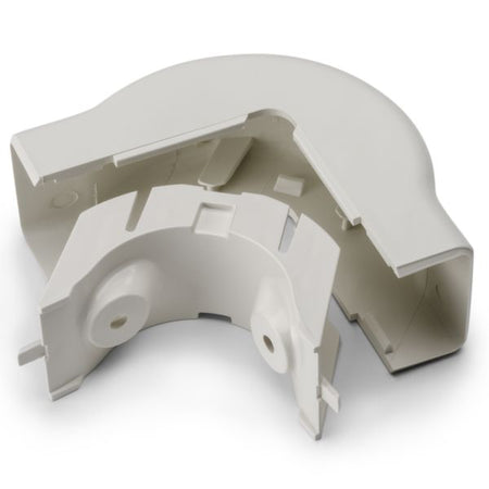 HellermannTyton TSRP2FW-29-1 External Corner Cover, 1-1/4", 1" Bend Radius, PVC, Office White1/bag