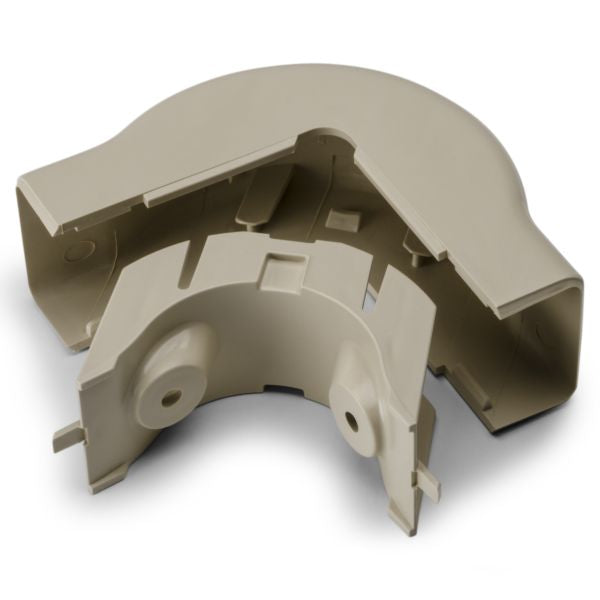 HellermannTyton TSRP2I-29-1 External Corner Cover, 1-1/4", 1" Bend Radius, PVC, Ivory, 1/bag