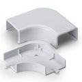 HellermannTyton TSRP2W-25-1 Elbow Cover, 1-1/4", 1" Bend Radius, PVC, White, 10/bag
