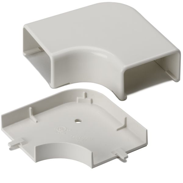 HellermannTyton TSRP3FW-25-1 Elbow Cover, 1-3/4", 1" Bend Radius, PVC, Office White, 1/bag