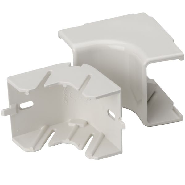 HellermannTyton TSRP3FW-33-1 Internal Corner Cover, 1-3/4", 1" Bend Radius, PVC, Office White, 1/bag