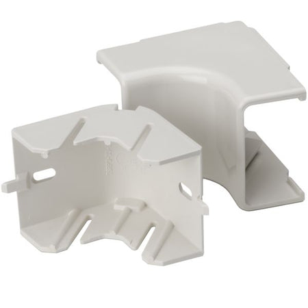 HellermannTyton TSRP3FW-33-1 Internal Corner Cover, 1-3/4", 1" Bend Radius, PVC, Office White, 1/bag