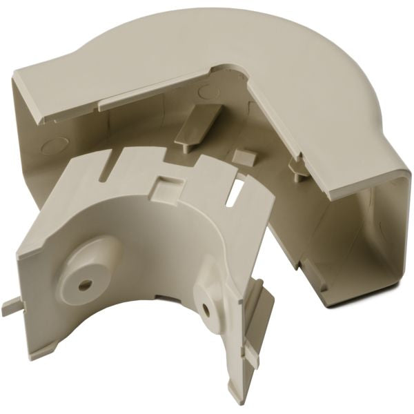 HellermannTyton TSRP3I-29-1 External Corner Cover, 1-3/4", 1" Bend Radius, PVC, Ivory, 1/bag