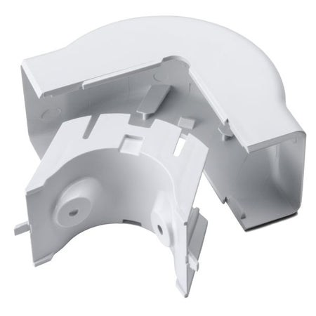 HellermannTyton TSRP3W-29-1 External Corner Cover, 1-3/4", 1" Bend Radius, PVC, White, 1/bag