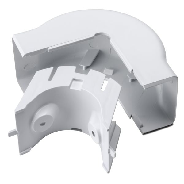 HellermannTyton TSRP3W-29-1 External Corner Cover, 1-3/4", 1" Bend Radius, PVC, White, 1/bag