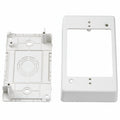 HellermannTyton TSRPFW-JB1 Single Gang Junction Box, 1-1/4" Deep, PVC, Office White, 1/bag