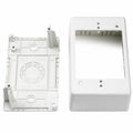 HellermannTyton TSRPFW-JB2 Single Gang Junction Box, 1-1/4" Deep, PVC, Office White, 1/bag