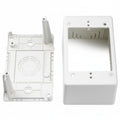 HellermannTyton TSRPFW-JB3 Single Gang Junction Box, 2.77" Deep, PVC, Office White, 1/bag