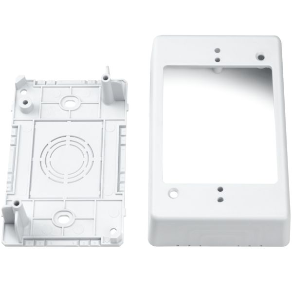 HellermannTyton TSRPW-JB1 Single Gang Junction Box, 1-1/4" Deep, PVC, White, 1/bag