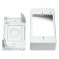 HellermannTyton TSRPW-JB2 Single Gang Junction Box, 2.77" Deep, PVC, White, 1/bag