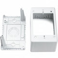 HellermannTyton TSRPW-JB3 Single Gang Junction Box, 2.77" Deep, PVC, White, 1/bag