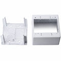 HellermannTyton TSRPW-JBD2 Dual Gang Junction Box, 2.77" Deep, PVC, White, 1/bag