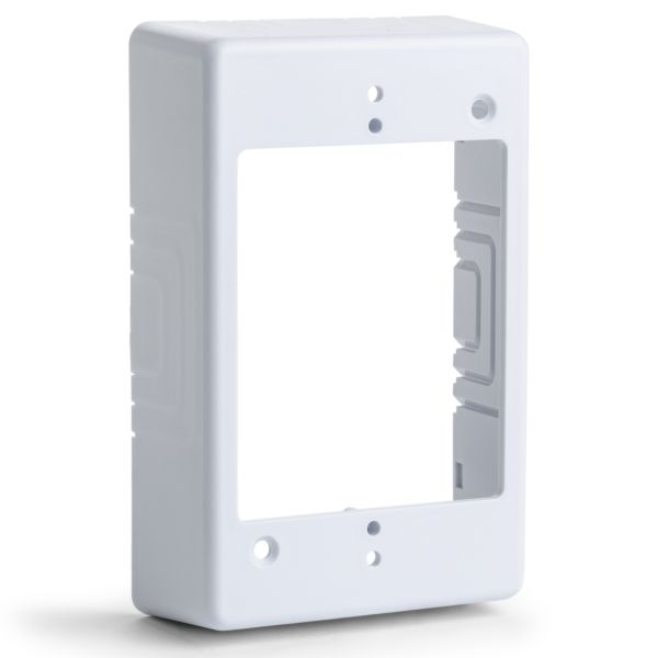 HellermannTyton TSRW-JB1 Single Gang Junction Box, 1-1/4" Deep, PVC, White, 1/bag