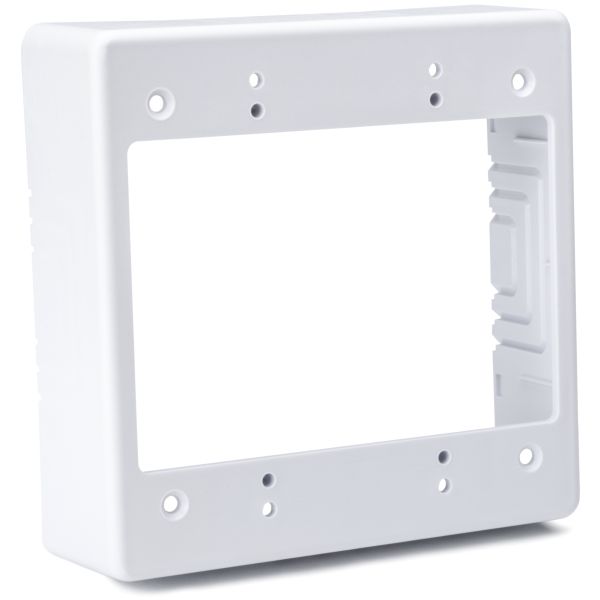 HellermannTyton TSRW-JBD Dual Gang Junction Box, 1-1/2" Deep, PVC, White, 10/bag
