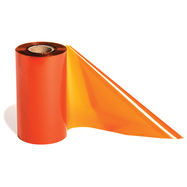 HellermannTyton TT822OUT3 Thermal Transfer Ribbon, 4.33" x 984', 1" Core, PET, Orange, 1/pkg