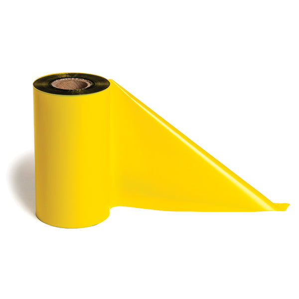HellermannTyton TT822OUT4 Thermal Transfer Ribbon, 4.33" x 984', 1" Core, PET, Yellow, 1/pkg