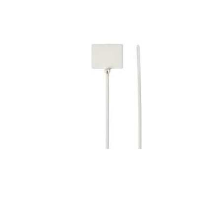 Thomas & Betts TY153MFR 4.35" 18lb Flame Retardant White Identification Cable Ties .78x1" Marking Pad 500/Bag