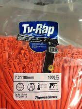 Thomas & Betts TY25M-3 7" 50lb Orange 1000/bag