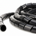 1/8" Diameter Polyethylene UV Black Spiral Wrap 100ft/Spool 