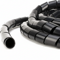 3/16" Diameter Polyethylene UV Black Spiral Wrap 100ft/Spool 