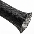 2” Black Techflex Flexo PET Expandable Braided Sleeving 50ft