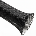 3/4” Black Techflex Flexo PET Expandable Braided Sleeving 75ft