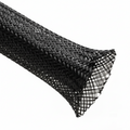 1 1/4” Black Techflex Flexo PET Expandable Braided Sleeving 50ft